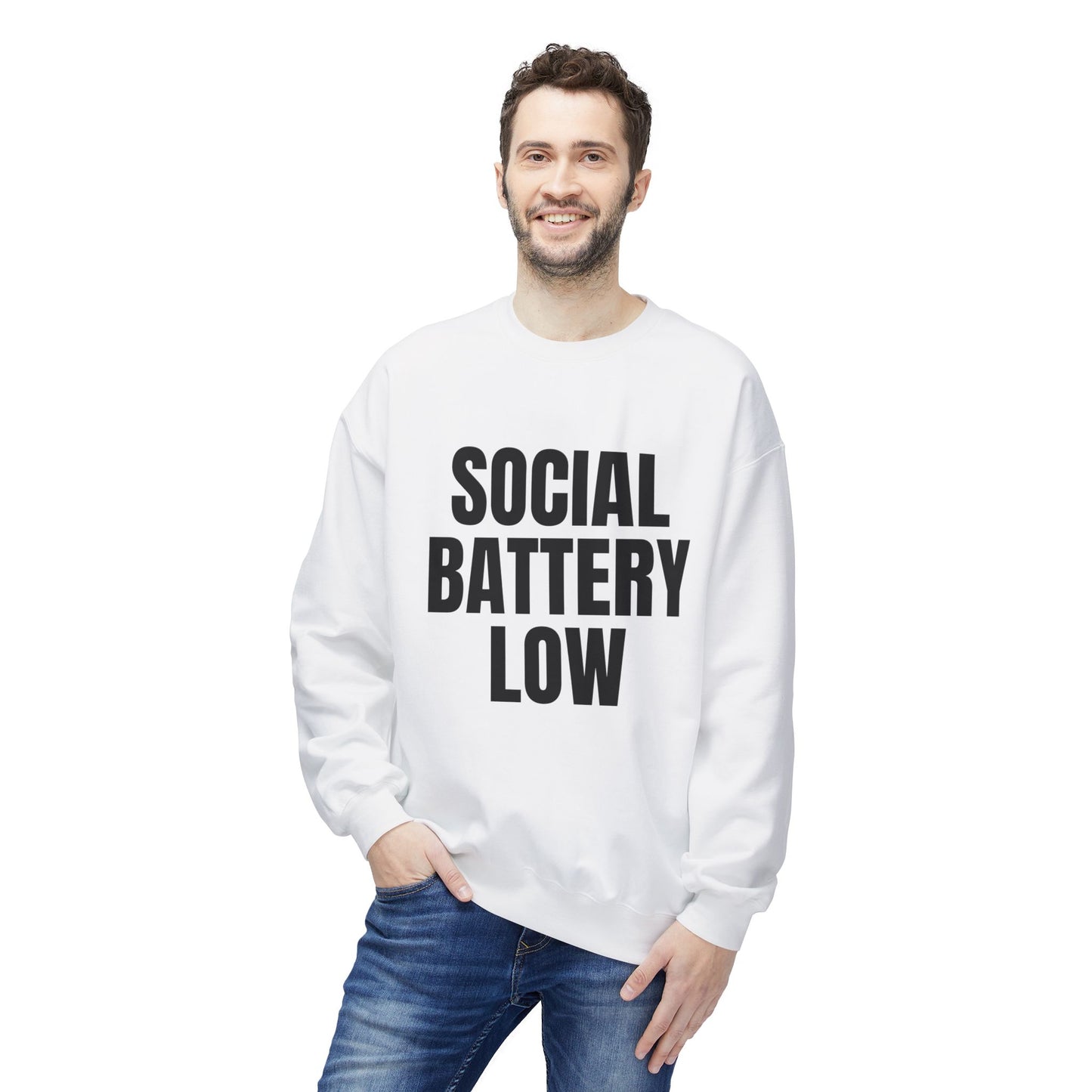 Social Battery Low Crewneck Sweatshirt