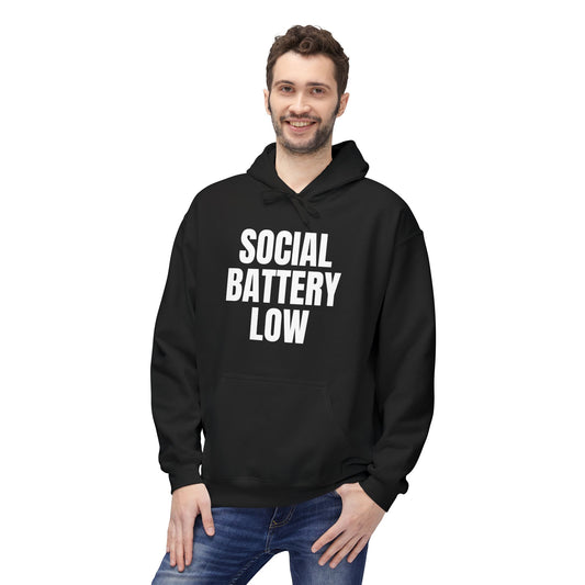 Social Battery Low Hoodie