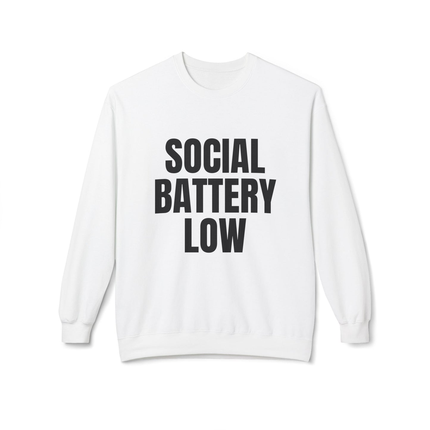Social Battery Low Crewneck Sweatshirt